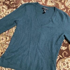 Teal angora sweater very warm